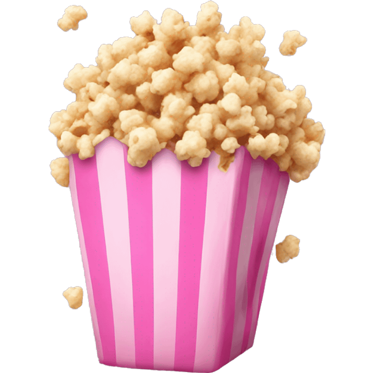 Pink popcorn emoji