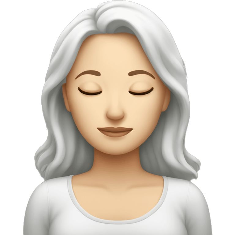 white  woman are sleeping emoji