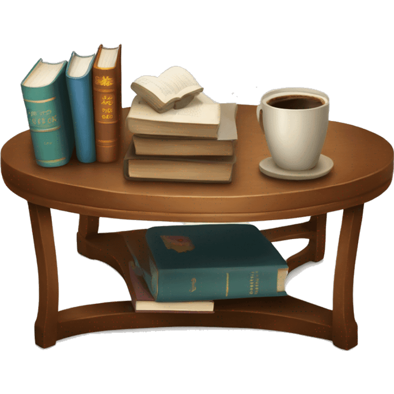 coffee table with beautiful books emoji