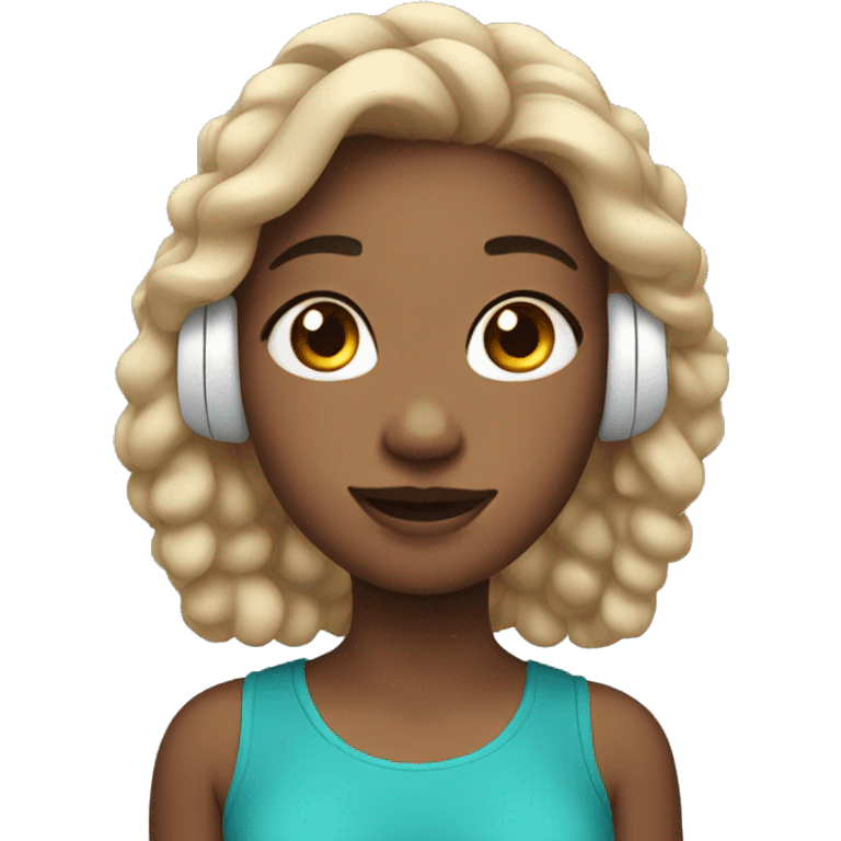 girl with airpods emoji