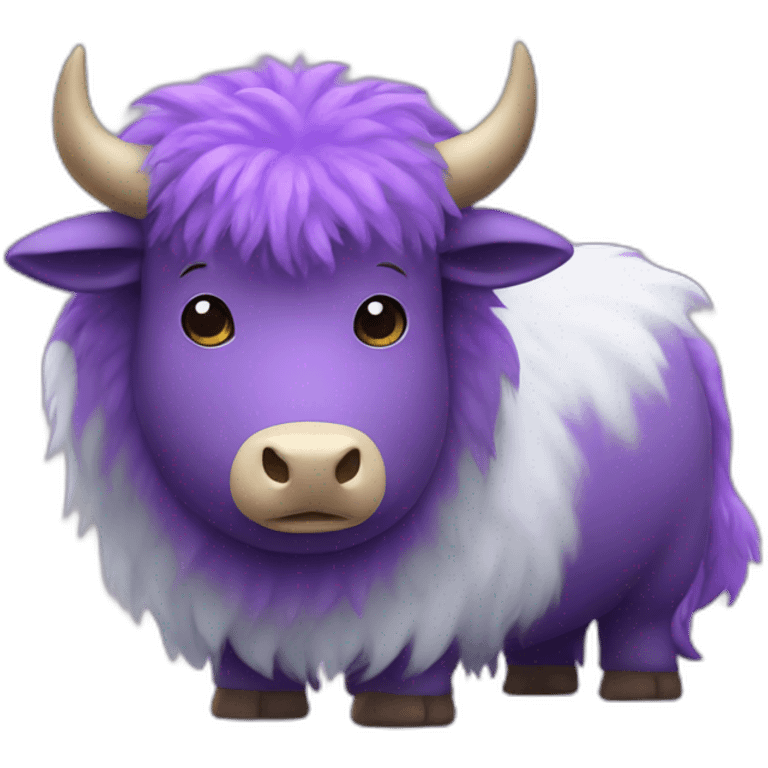 fluffy purple ox emoji