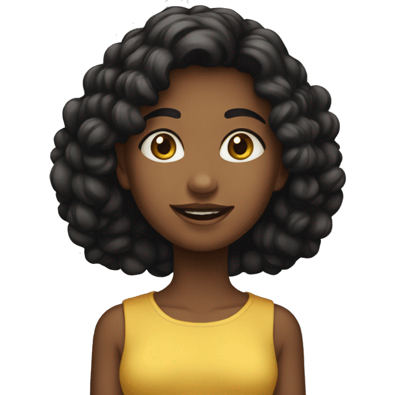 Emoji menina negra de tranças emoji