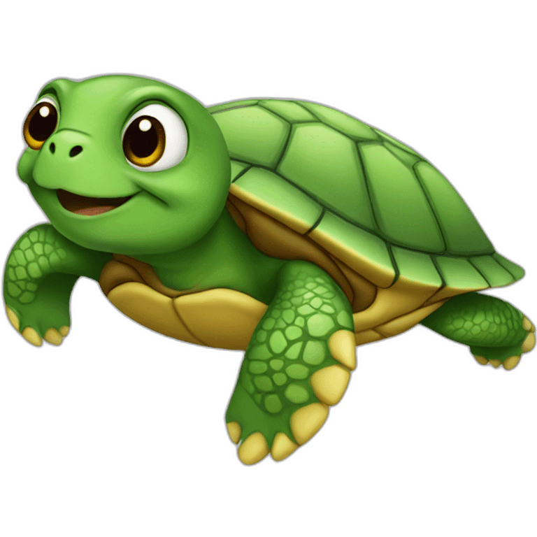 Turtle flying  emoji