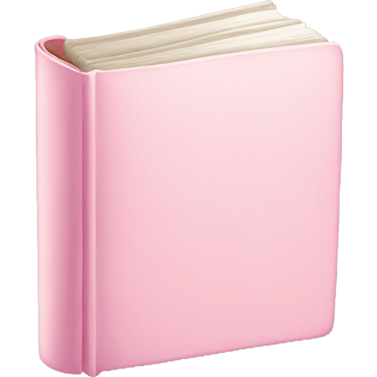 Single light pink book emoji