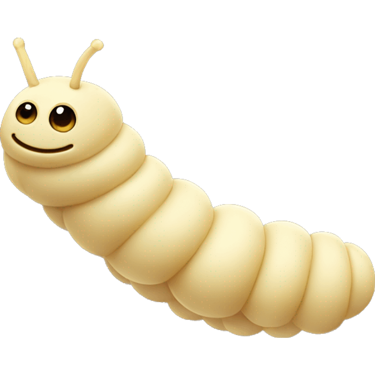 fat cream colored caterpillar emoji