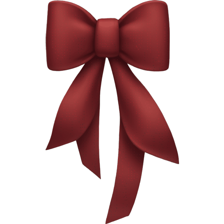 Dark red iPhone bow emoji