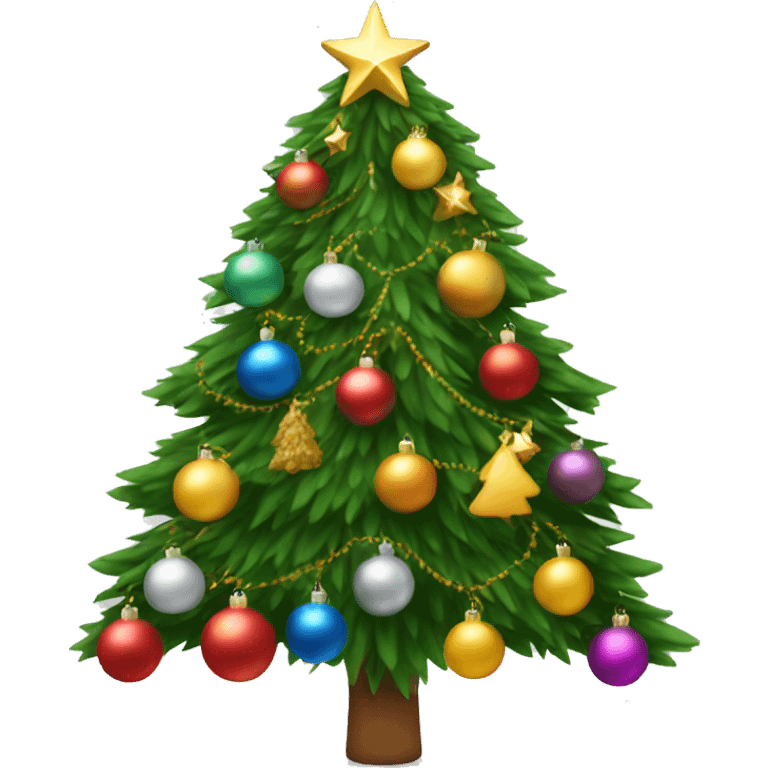 Christmas tree with ornaments  emoji