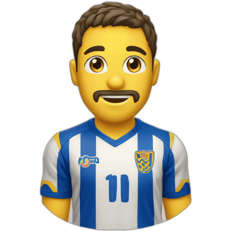 persona con la camiseta del cádiz c.f. emoji