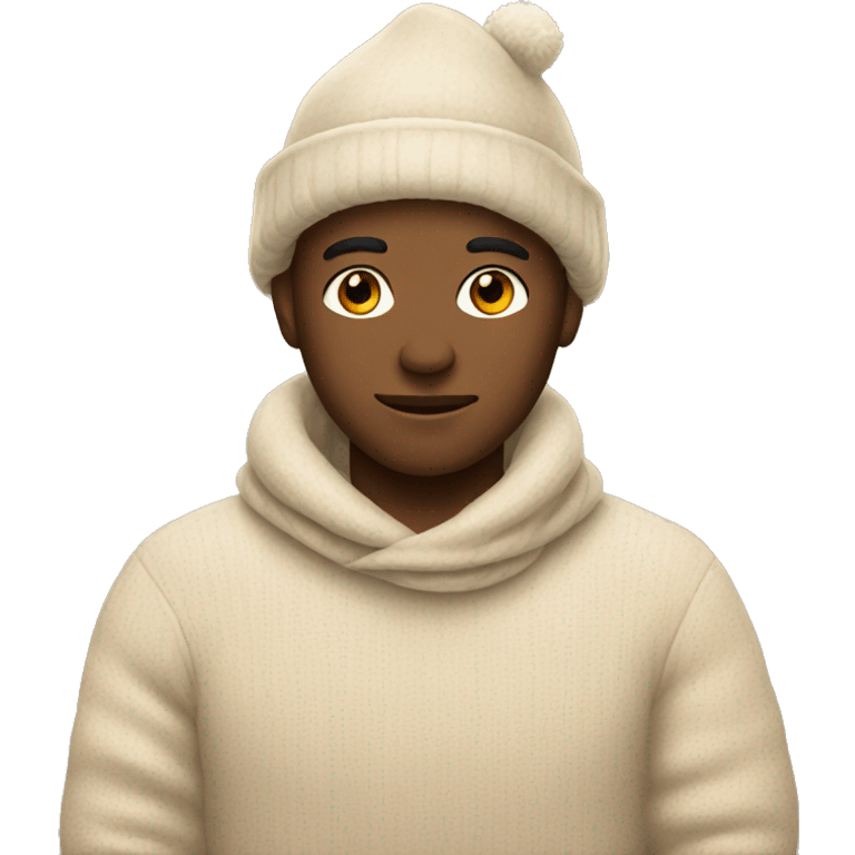 Cozy beige Christmas emoji