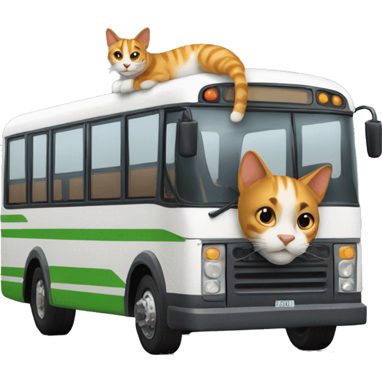 Autobus con forma de gato emoji