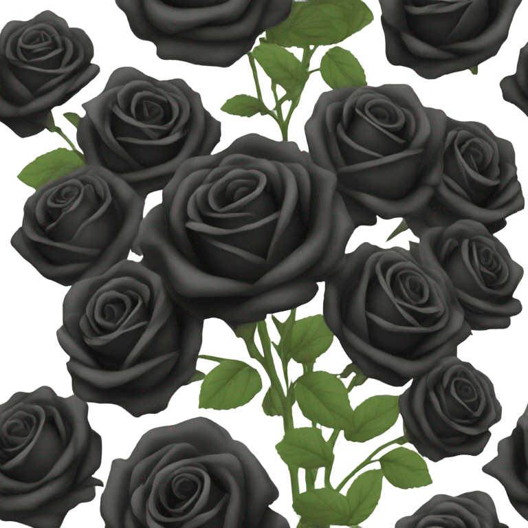 Black rose bouquet  emoji