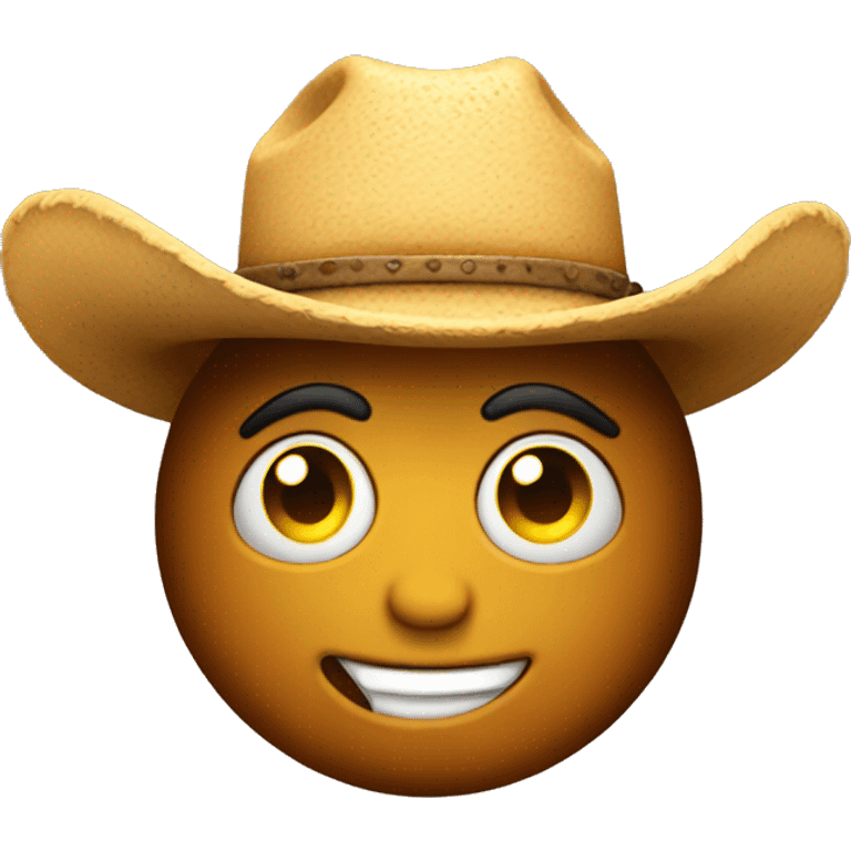 Sun wearing cowboy hat emoji