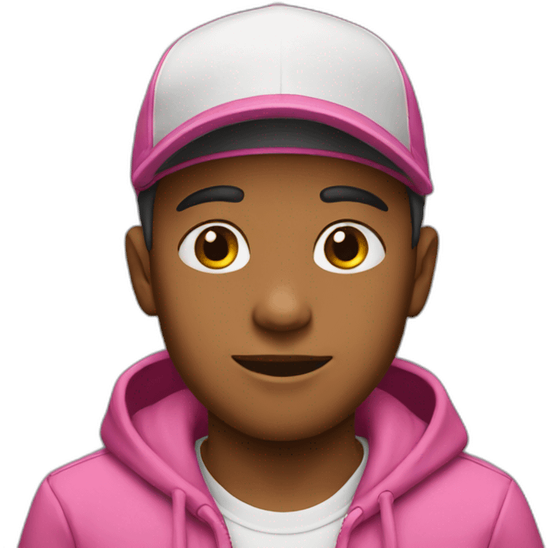 Boy with pink cap emoji