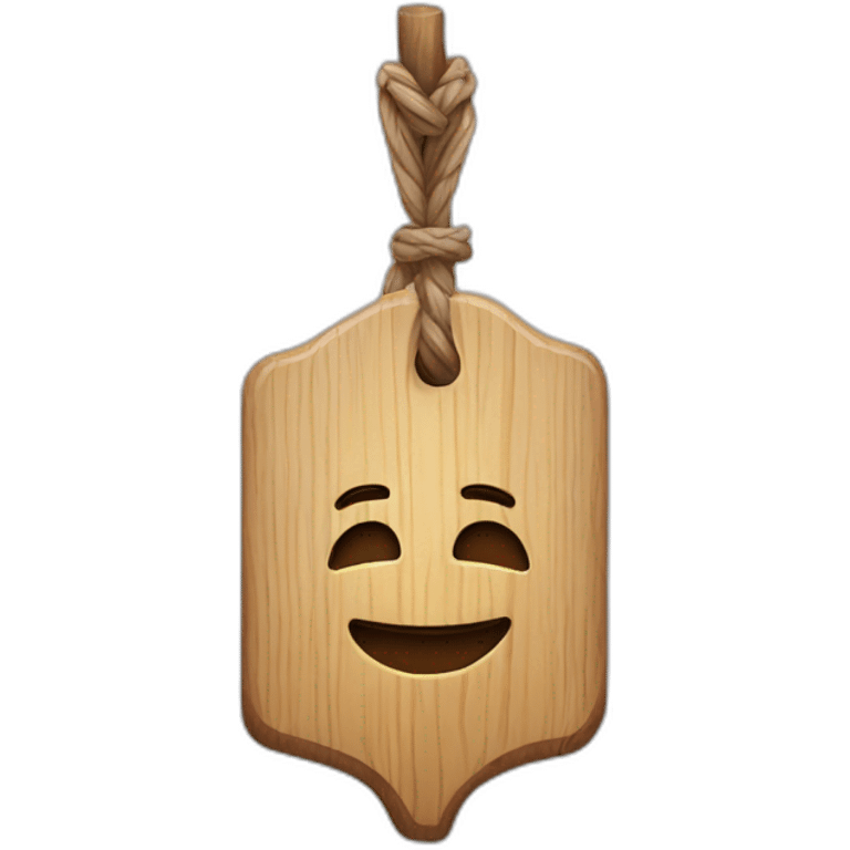 hanging wood sign  emoji