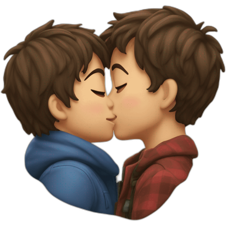 Boy kissing emoji