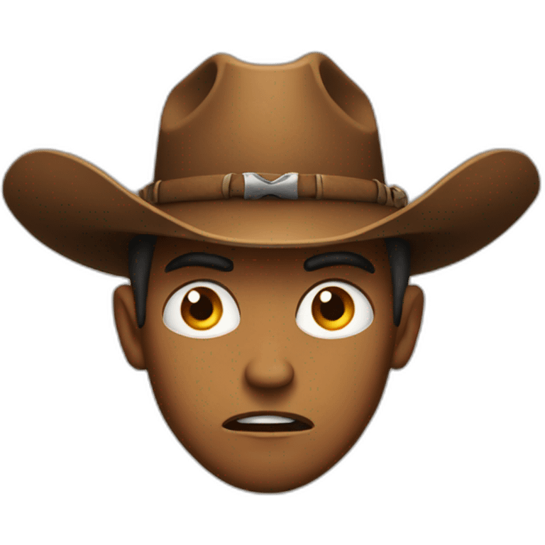 fearful cowboy face emoji