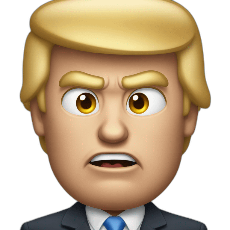 DONALD TRUMP, ANGRY SHOUTING emoji