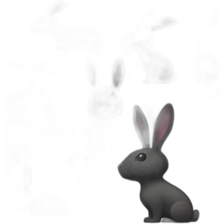 Lapine noir hawaï emoji