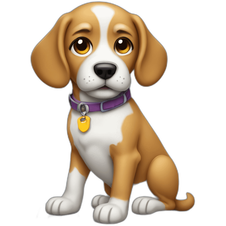 Dog developer IT with MacBook emoji