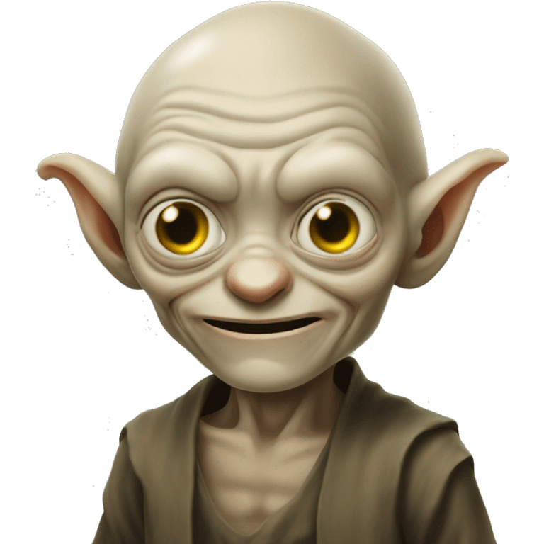 gollum cosplaying as goll emoji