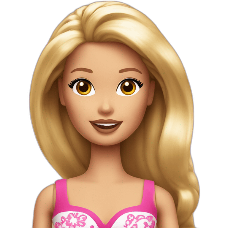 Barbie saying "fait chier l'monde" emoji