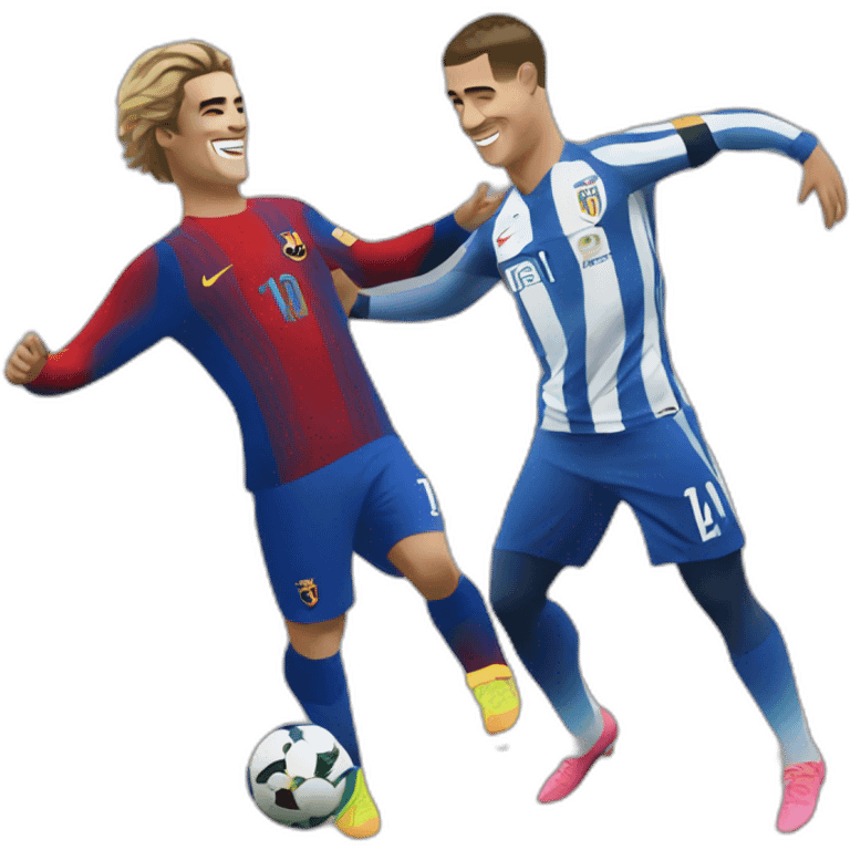 Ronaldo And Griezmann dancing emoji