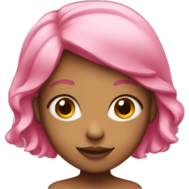 Girl with pink hair emoji