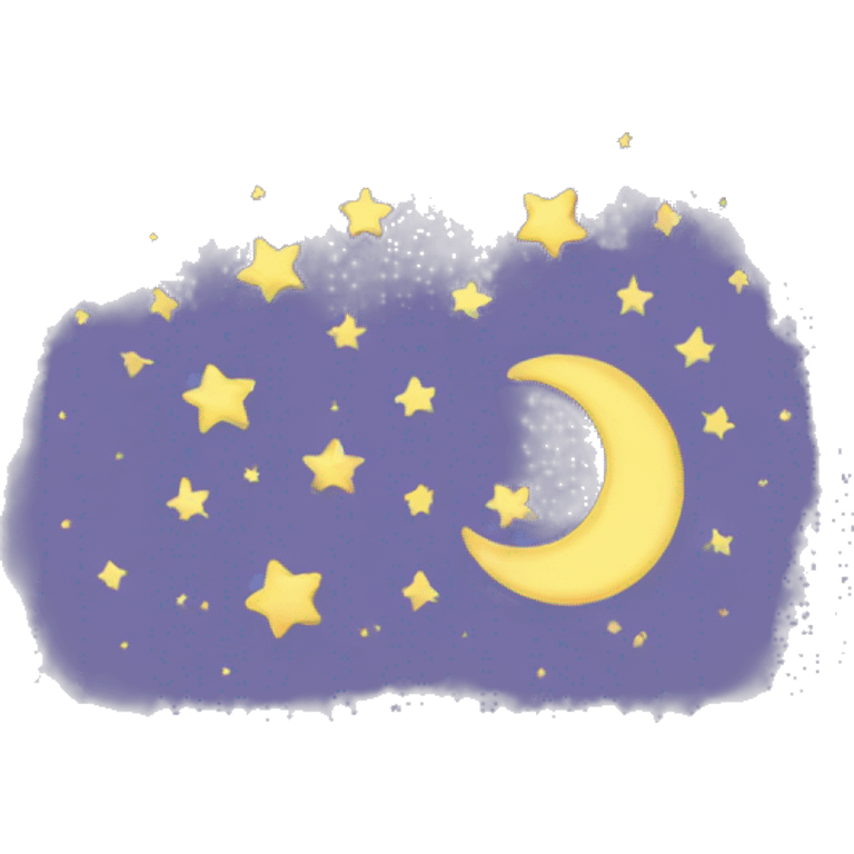 Stars and moon emoji