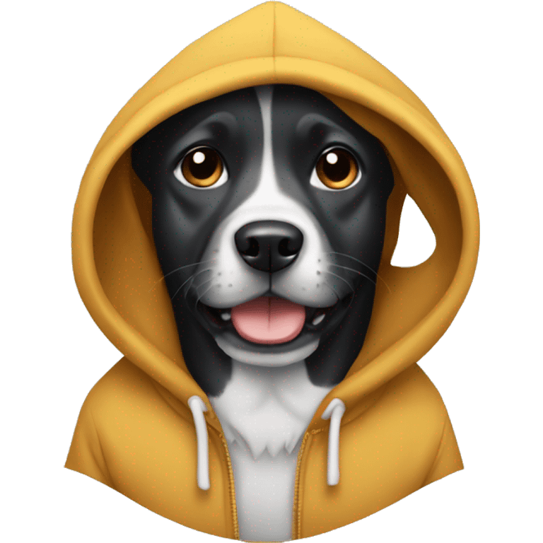 dog wearing a hoodie emoji