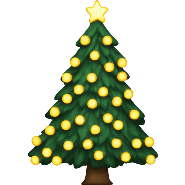 Fir with Christmas lights emoji