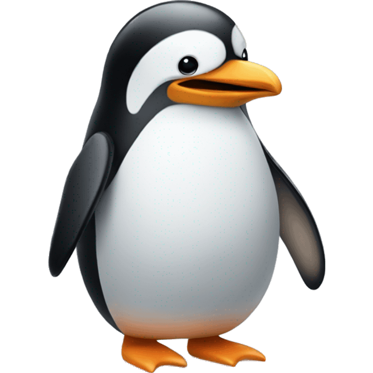 Penguin blushing emoji