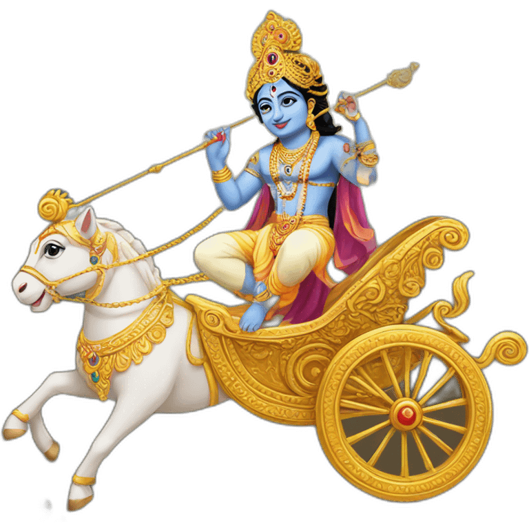 Lord Krishna in chariot emoji