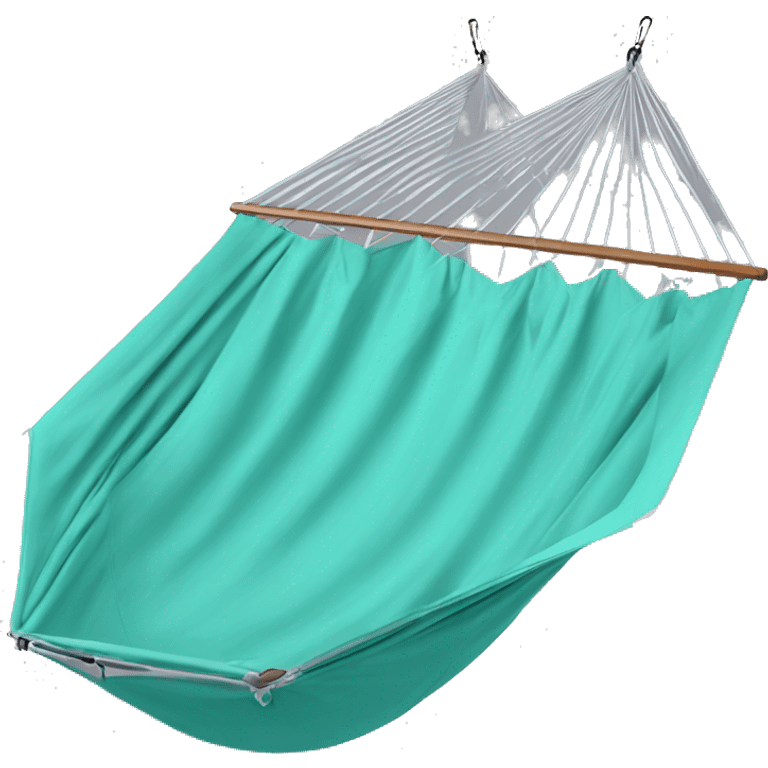 Realistic isolated tiffany blue camping hammock emoji