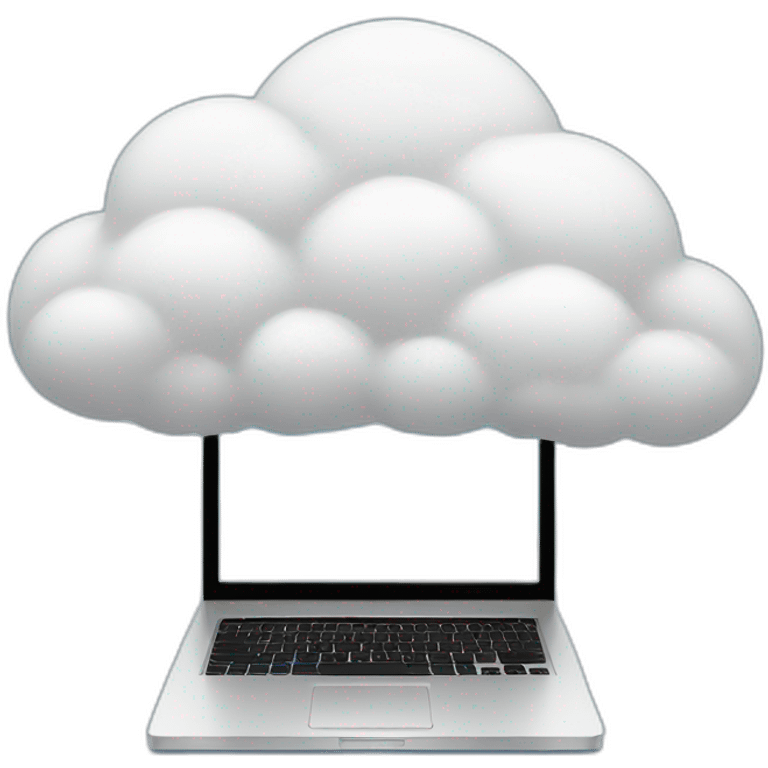 Laptop in the cloud emoji