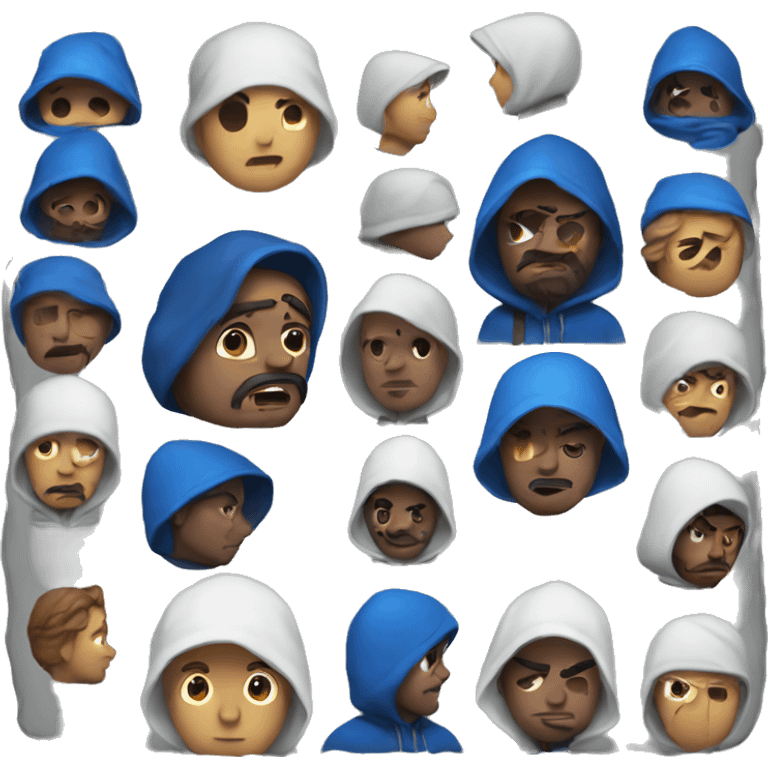 The man in the blue hood emoji