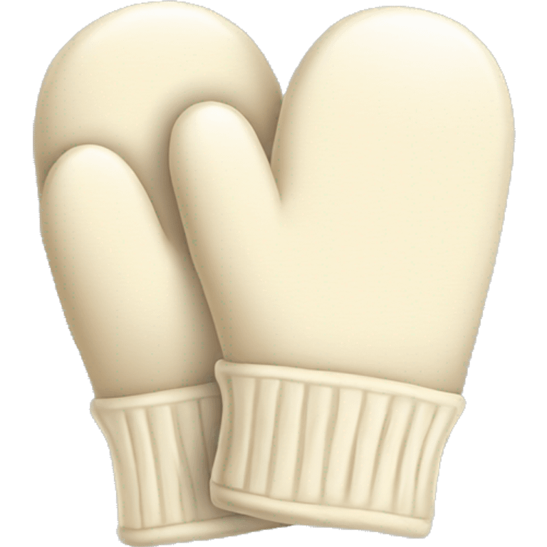 Cream colored mittens pair emoji