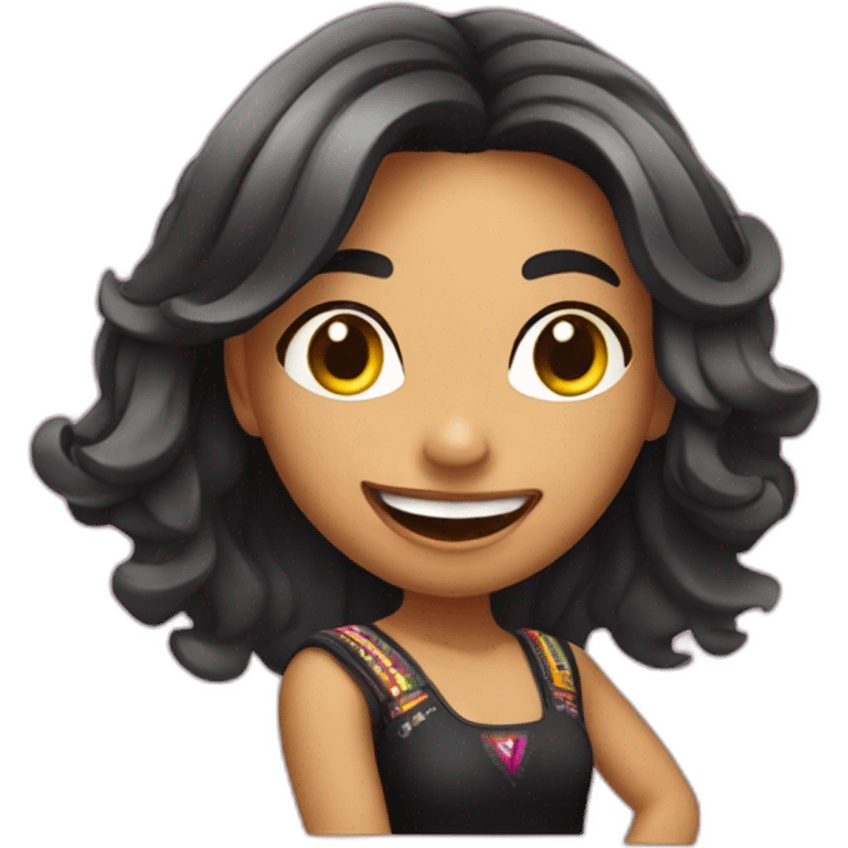 Thrilled mexican girl hip hop dancer emoji