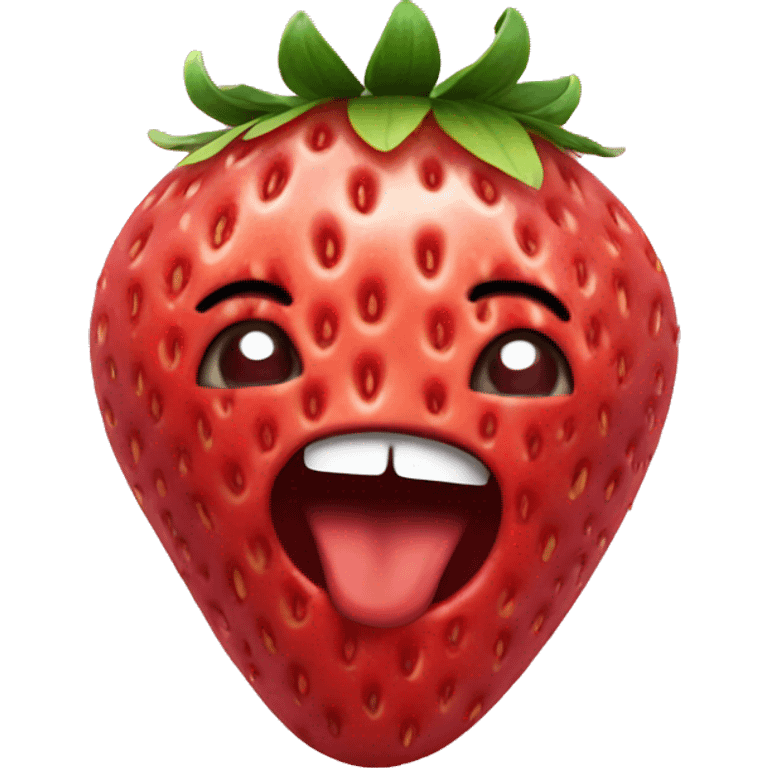 A strawberry with a mind  emoji