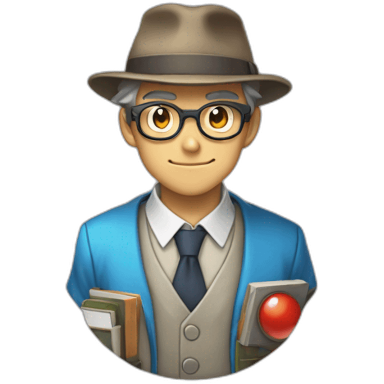 pokemon professor oak badge pokeball emoji