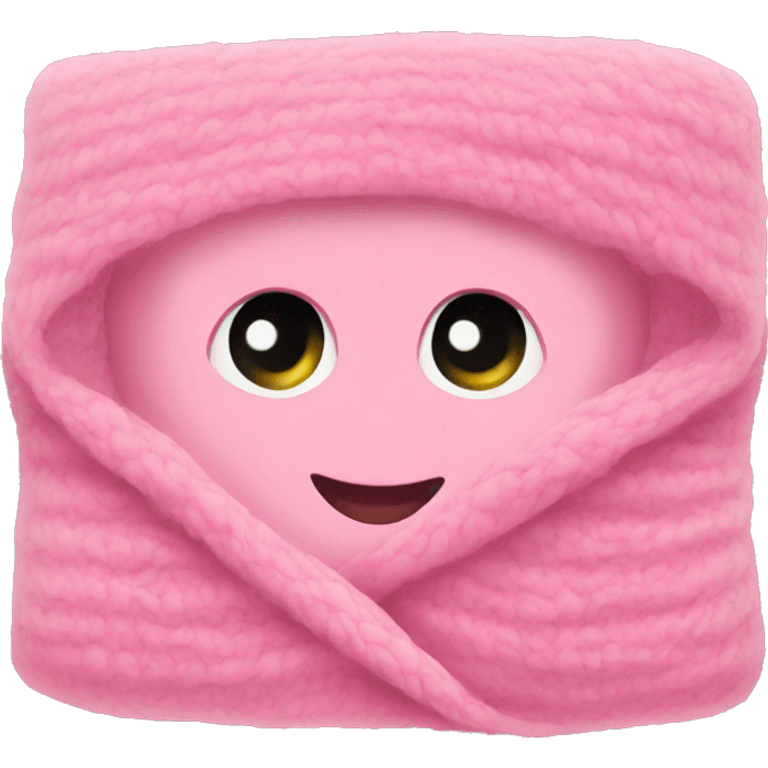 Pink cozy blanket emoji