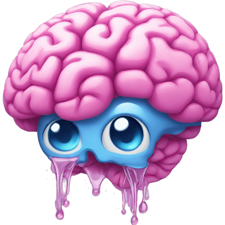 brain with liquid emoji emoji