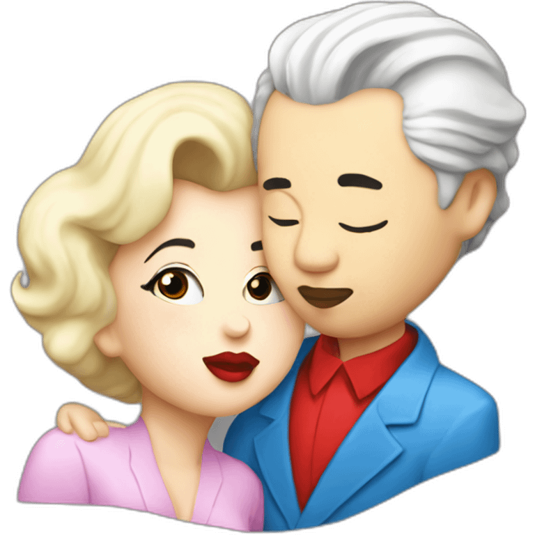 Marilyn monroe kissing mao zedong emoji