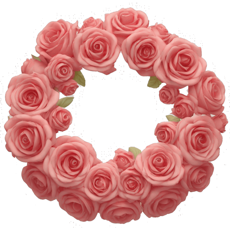 a ring made of roses viewed from the top emoji