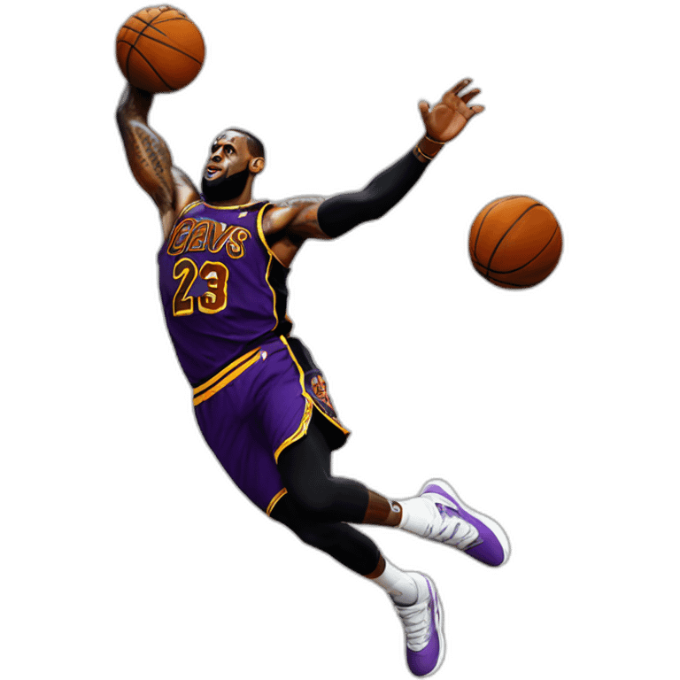 Lebron James dunk emoji