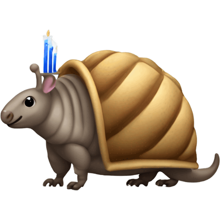 Armadillo with menorah emoji