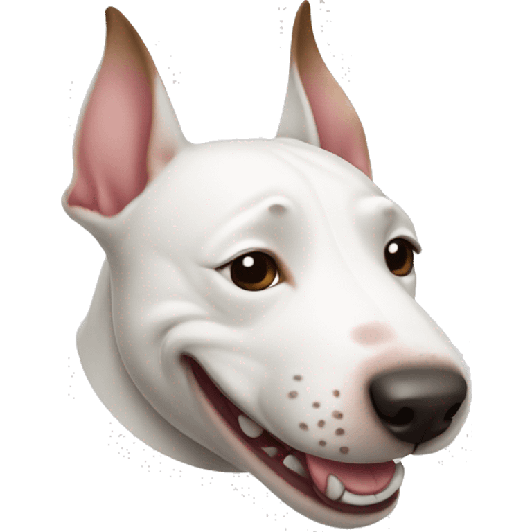 Bull terrier smiling emoji