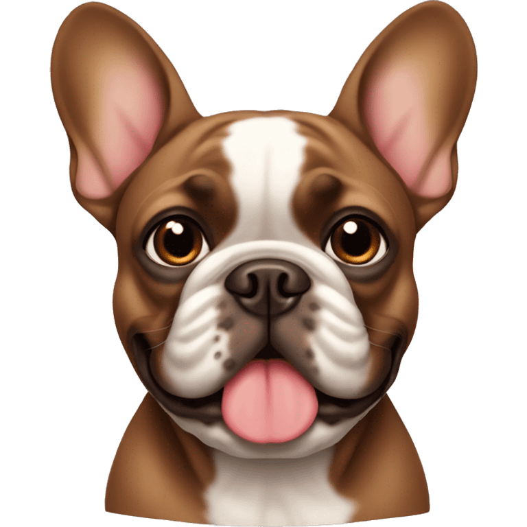 Brown french bulldog emoji