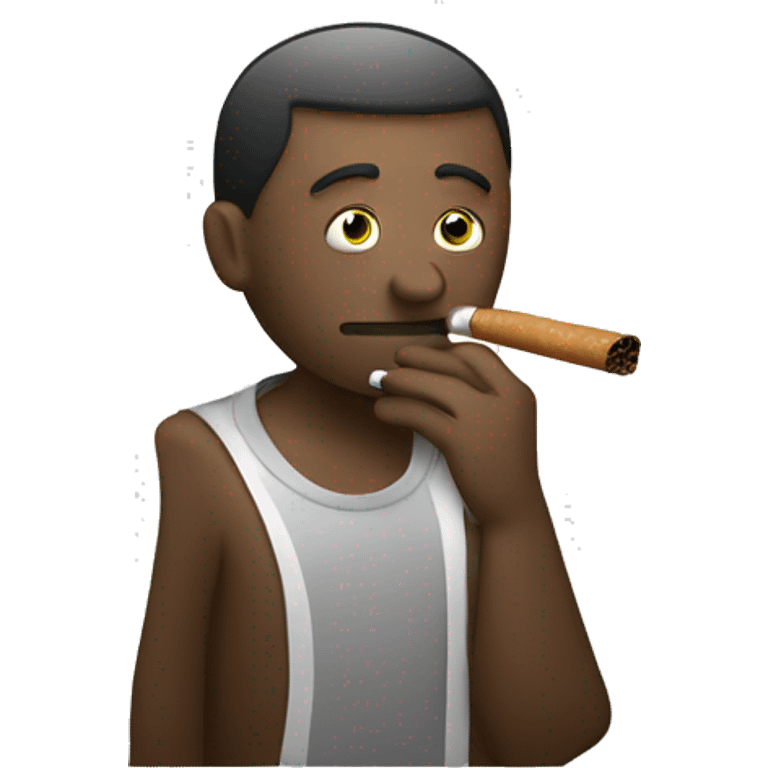 Stick figure smoking emoji