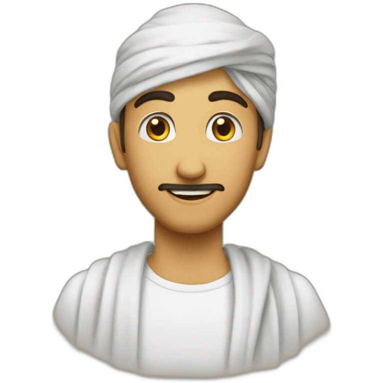 شاب وجهه بيضاوي بشعر أسود قصير وبشره قمحيه  emoji