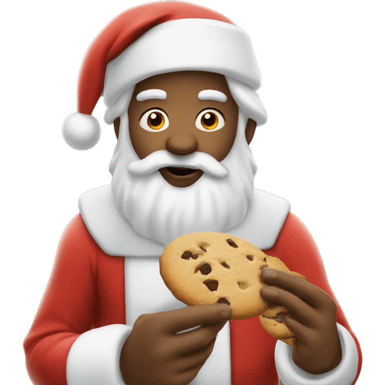 Santa clause eating cookies  emoji